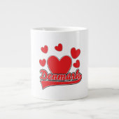 ラブデンマークヴィンテージスタイルロゴ ジャンボコーヒーマグカップ (正面)