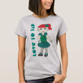 ラブトゥタップダンス先生タップダンスガールリサイタル Tシャツ (正面)