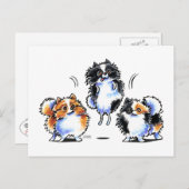 ラブトゥパートポメラニア犬 ポストカード (正面/裏面)