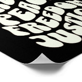 ラブトゥルスピースフリーダムジャスティスカッコいいデザイン ポスター (角)