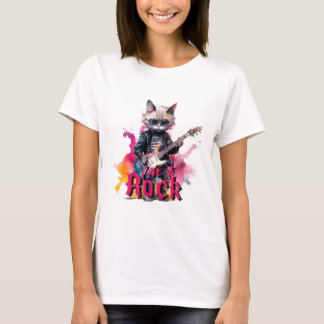 ラブトゥロック子猫 Tシャツ