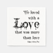 ラブトゥーラブエドガーアランポー引用文 スタンダードカクテルナプキン (正面)