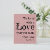 ラブトゥーラブエドガーアランポー引用文 ポストカード (スタンド正面)