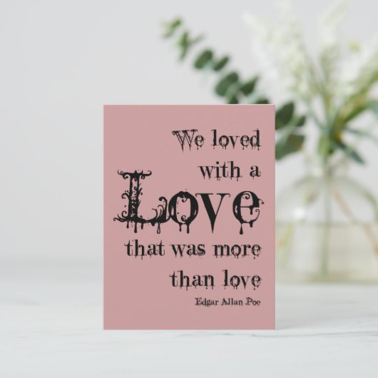 ラブトゥーラブエドガーアランポー引用文 ポストカード (スタンド正面)