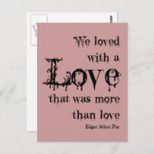 ラブトゥーラブエドガーアランポー引用文 ポストカード (正面/裏面)