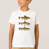 ラブトラウト魚釣り Tシャツ (正面)