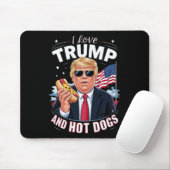 ラブトランプとホットドッグ笑わされる- Conservative マウスパッド (マウス)