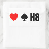 ラブトランプスヘイト – <3 <3< H8 長方形シール (バッグ)