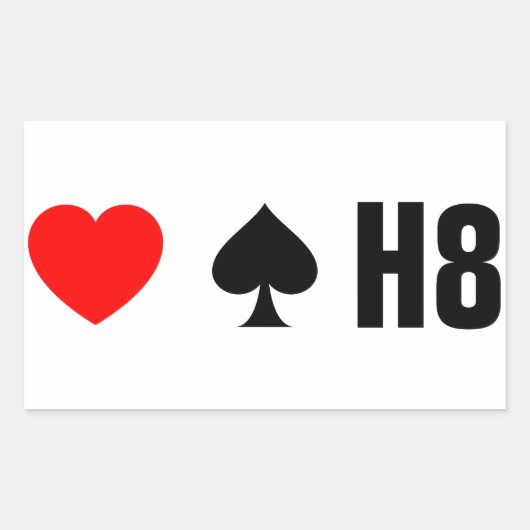 ラブトランプスヘイト – <3 <3< H8 長方形シール (正面)