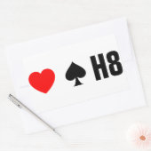 ラブトランプスヘイト – <3 <3< H8 長方形シール (封筒)