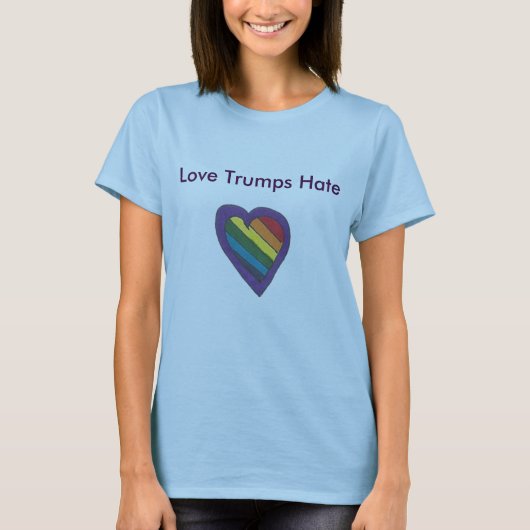 ラブトランプスレインボーシャツ大嫌い Tシャツ (正面)