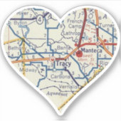 ラブトレーシーCAヴィンテージマップ シール (正面)