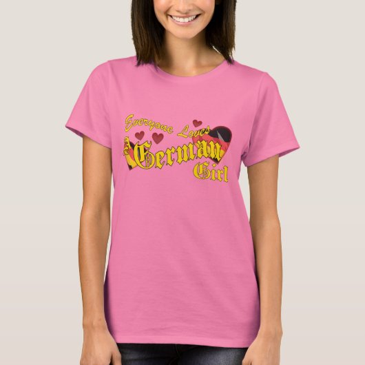 ラブドイツの女の子Drk Tシャツ (正面)