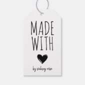 ラブドゥードルハートつるラベル ギフトタグ (正面)