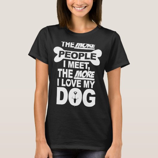 ラブドッグより人のジョーク犬のオーナー Tシャツ (正面)