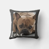 ラブドッグカスタムあなたの写真と文字を追加 クッション (裏面)