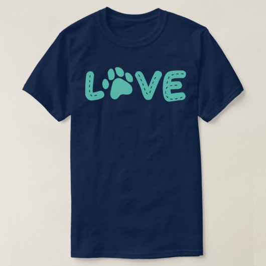 ラブドッグプレゼント愛犬家、ポーズドッグ Tシャツ (デザイン正面)