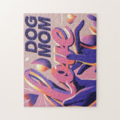 ラブドッグムームピンクパープル ジグソーパズル (縦)