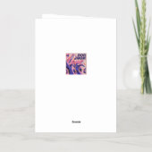 ラブドッグムームピンクパープル 箔グリーティングカード (裏面)
