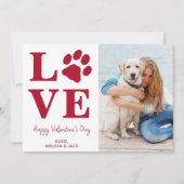 ラブドッグ愛カスタム者ペットフォトバレンタインデー シーズンカード (正面)