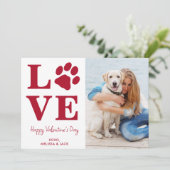 ラブドッグ愛カスタム者ペットフォトバレンタインデー シーズンカード (スタンド正面)