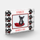 ラブドッグ手の水平ブロックフォトブロック フォトブロック (左)