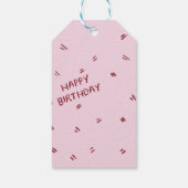 ラブドッグ 1歳の誕生日 - かわいい子犬と風船 ギフトタグ (裏面)