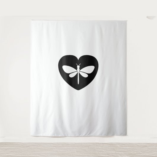 ラブドラゴンフライ子シンプルどもミニマル愛ドラッグ タペストリー (正面)