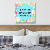 ラブドリームホープ水カラーフローラ キャンバスプリント (インサイチュ (寝室))