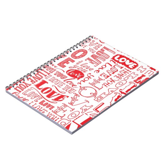 ラブドードゥーの手で描かれたシームレスな背景 ノートブック (左側)