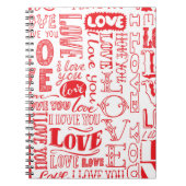 ラブドードゥーの手で描かれたシームレスな背景 ノートブック (正面)