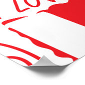 ラブドードゥーの手で描かれたシームレスな背景 ポスター (角)