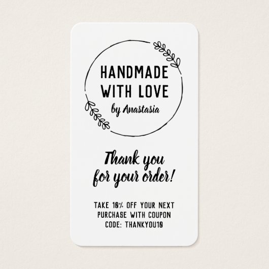 ラブドードルで手作りリースありがとう (正面)