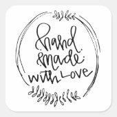 ラブドードルで手作りリースシール スクエアシール (正面)