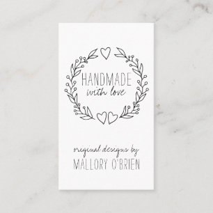 ラブドードルで手作りリース垂直 名刺