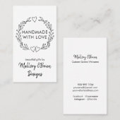 ラブドードルで手作りリース垂直 名刺 (正面/裏面)