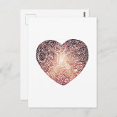 ラブドードルハート抽象芸術アート ポストカード (正面/裏面)