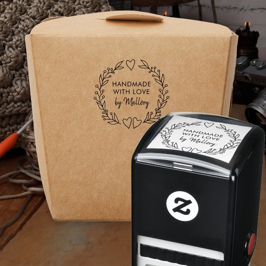 ラブドードルボタニカルリースで手作り セルフインキングスタンプ