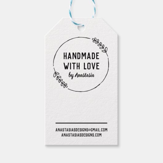 ラブドードルリースクラフトショーラベル ギフトタグ (正面)