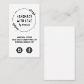 ラブドードルリース艇で手作り 名刺 (正面/裏面)