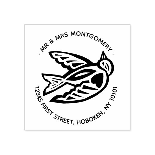 ラブドーブ差出人住所スタンプ ラバースタンプ (インプリント)