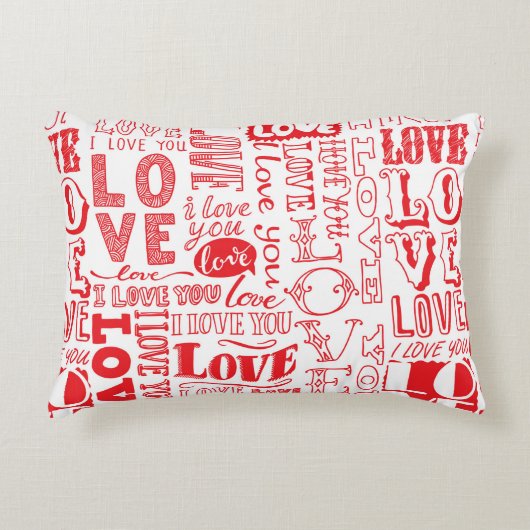 ラブドールを使ったシームレスな手描きの背景 アクセントクッション (正面)