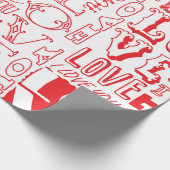 ラブドールを使ったシームレスな手描きの背景  ラッピングペーパー (角)