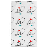 ラブナーシングおもしろい医療パターンパーティーバッグ スモールペーパーバッグ (正面)