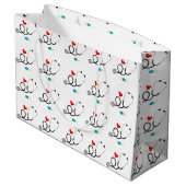 ラブナーシングメディカルパターンパーティーバッグ ラージペーパーバッグ (裏面アングル)