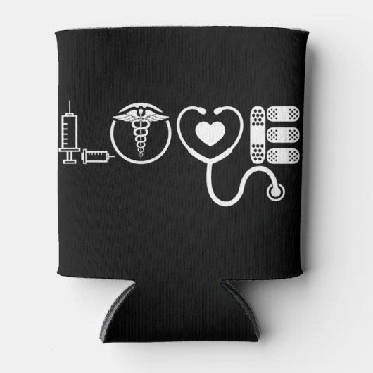 ラブナースかわいいナースERナースRNナースCNAナース 缶クーラー (正面)