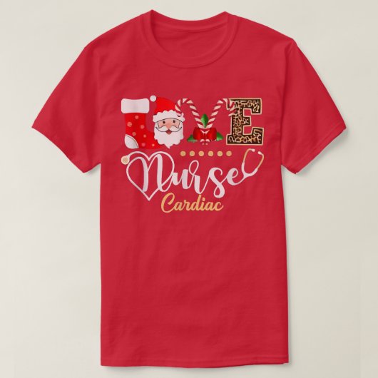 ラブナースナース心サンタクロースとキャンディカ Tシャツ (デザイン正面)