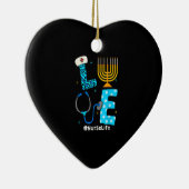 ラブナースライフハヌッカデコレーション(ユダヤ教)メノラーマッチ セラミックオーナメント (右)