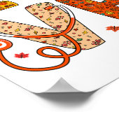 ラブナースライフ秋Mbuナースターキーサンクスギビング ポスター (角)