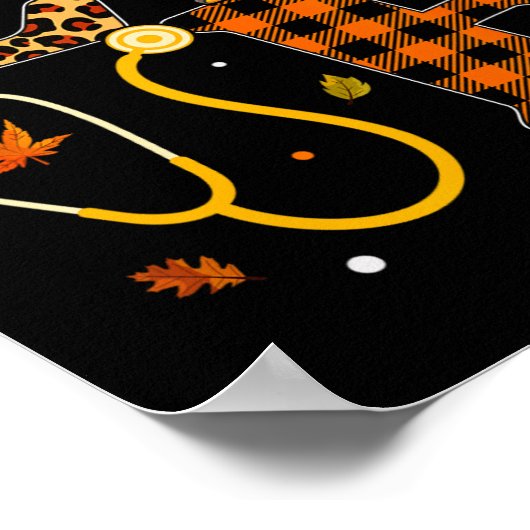 ラブナースライフ秋PCTナースレオパードプレイド感謝してい ポスター (角)